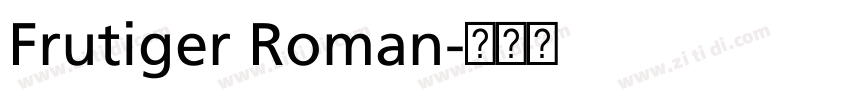 Frutiger Roman字体转换